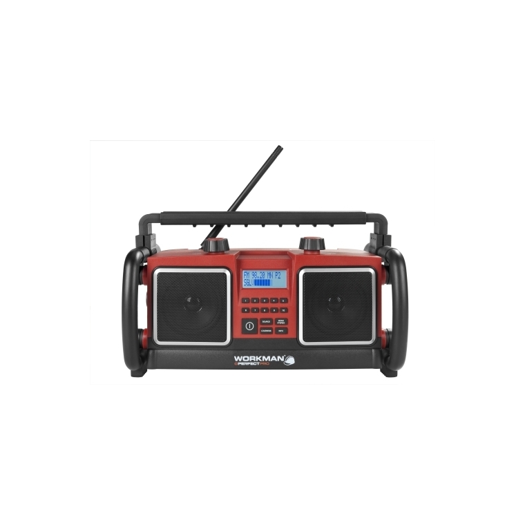 Perfectpro werkradio workman rood FM stereo RDS