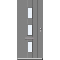 Skantrae SKN 610 FSC hardhouten vlakke deur. Grijs voorbehandeld. Met
ISO blank of mat glas
