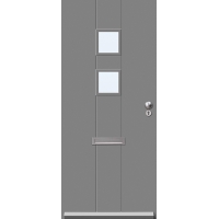 Skantrae SKN 612 FSC hardhouten vlakke deur. Grijs voorbehandeld. Met
ISO blank of mat glas