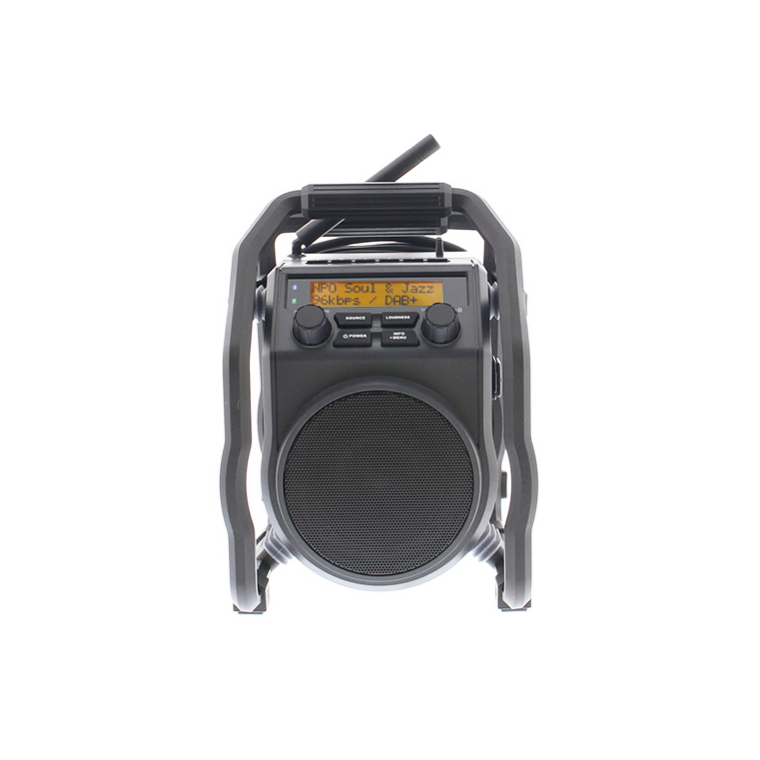 Perfectpro werkradio UBOX 400R antraciet FM RDS DAB+ bluetooth aux-in